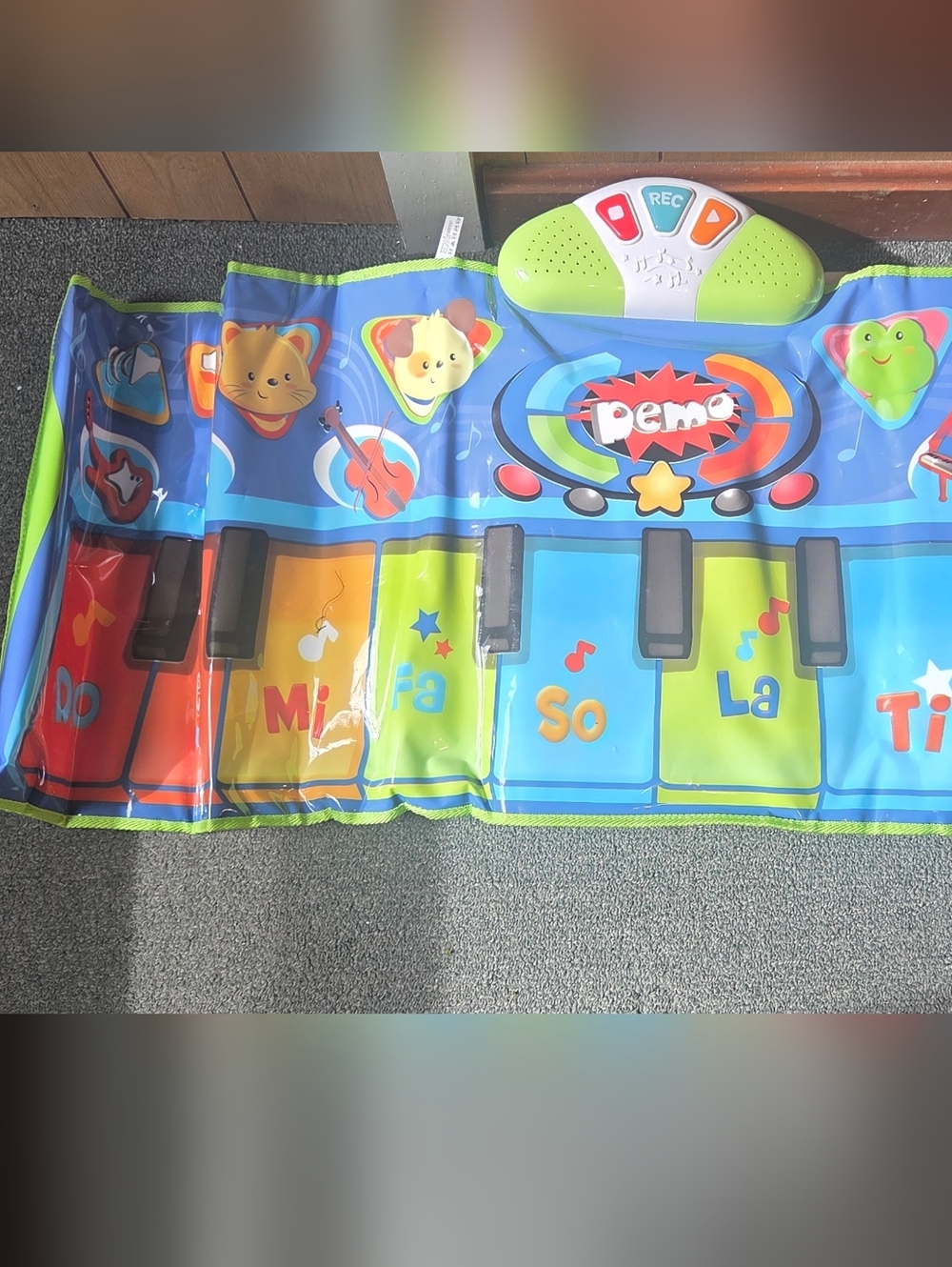 Kids Musical Piano Play Mat - Blue & Green